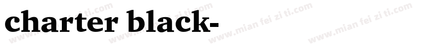 charter black字体转换